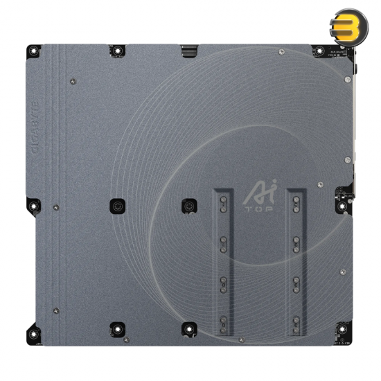 GIGABYTE TRX50 AI TOP E‑ATX sTR5 motherboard (AMD TRX50) — supports Ryzen Threadripper 7000/PRO 7000WX, 8‑channel DDR5 RDIMM up to 2TB, 4× PCIe 5.0 x16, 4× M.2 PCIe 5.0 x4, dual USB4 Type‑C, dual 10GbE LAN, Wi‑Fi 7/BT 5.3