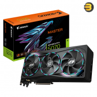 AORUS GeForce RTX 5070 MASTER 12G – NVIDIA Blackwell Architecture, 12GB GDDR7 192-bit, 2715MHz Boost Clock, WINDFORCE Cooling, Hawk Fan, RGB Halo, Dual BIOS, Reinforced Structure, DLSS 4 Support