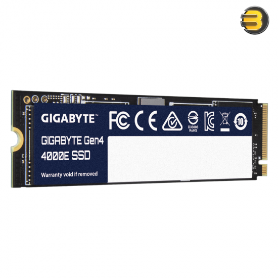 GIGABYTE Gen4 4000E SSD 1TB M.2 NVMe GIGABYTE Gen4 4000E SSD 1TB M.2 2280 NVMe PCIe 4.0 solid state drive with DRAM-less HMB architecture