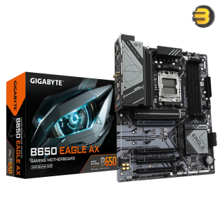 GIGABYTE B650 EAGLE AX AM5 LGA 1718 AMD B650 ATX — DDR5 Triple M.2, PCIe 5.0, USB 3.2 Gen2x2 Type-C, AMD Wi-Fi 6E, Realtek GbE LAN GIGABYTE B650 EAGLE AX AM5 LGA 1718 AMD B650 ATX — DDR5 Triple M.2, PCIe 5.0, USB 3.2 Gen2x2 Type-C, AMD Wi-Fi 6E, Realtek GbE LAN