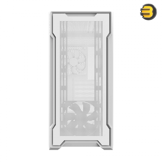 GIGABYTE C102 GLASS ICE 2x 120mm Fans — Optimized Airflow Design, Full-Size Tempered Glass, USB 3.0 x2 on I/O panel, 360mm Liquid Cooling Compatible, Dust Filte