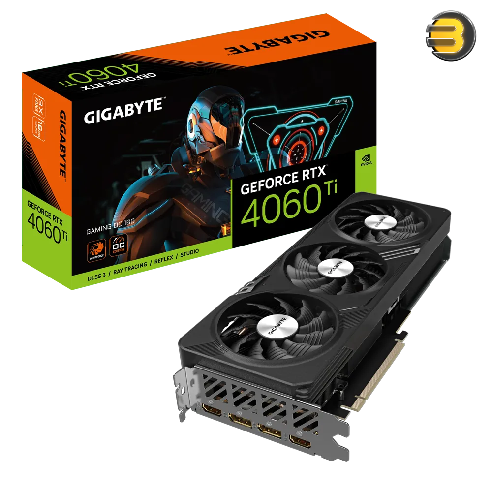 GIGABYTE GeForce RTX 4060 Ti GAMING OC 16G Graphics Card — 3x