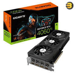 GIGABYTE GeForce RTX 4060 Ti GAMING OC 16G Graphics Card — 3x WINDFORCE Fans, 16GB 128-bit GDDR6, GV-N406TGAMING OC-16GD Video Card