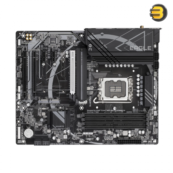 GIGABYTE Z790 Eagle AX LGA 1700 Intel Z790 ATX Motherboard with DDR5, M.2, PCIe 5.0, USB 3.2 Gen2X2 Type-C, Intel Wi-Fi 6E, 2.5GbE LAN, Q-Flash Plus, EZ-Latch