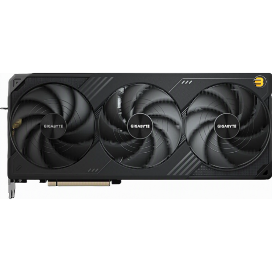 GIGABYTE GeForce RTX 5090 32GB GDDR7 WINDFORCE OC GIGABYTE GeForce RTX 5090 32GB GDDR7 WINDFORCE OC graphics card with triple-fan cooling and metal backplate