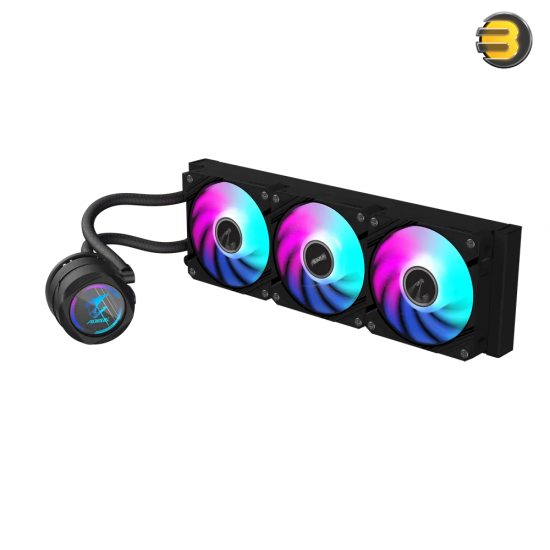 GIGABYTE AORUS WATERFORCE II 360 All-in-One Liquid CPU Cooler – 360 mm Radiator, 3×120 mm ARGB Fans, Daisy-Chain Mag Fan Design, Intel LGA115x/1200/1700/1851 & AMD AM4/AM5 Compatible, Adjustable 330° Water-block, High-Performance Cooling