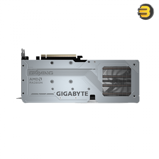 GIGABYTE Radeon RX 9060 XT GAMING OC ICE 16GB GIGABYTE Radeon RX 9060 XT GAMING OC ICE 16GB GDDR6 graphics card with white mech-warrior design, WINDFORCE cooling and RGB lighting