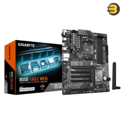 GIGABYTE B550 EAGLE WIFI6 ATX Motherboard AMD Socket AM4 AMD B550 Chipset — Supports Ryzen 5000/4000/3000 Series CPUs