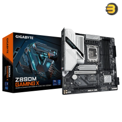 GIGABYTE Z890M GAMING X – Intel® Core™ Ultra Processor Support, 8+1+2 Digital VRM, DDR5 Bionic Corsa, PCIe 5.0 M.2 Slot, AI Perfdrive, VRM Thermal Armor, 2.5GbE LAN, and EZ-Latch Design for High-Performance Gaming