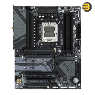 GIGABYTE B650 EAGLE AX AM5 LGA 1718 AMD B650 ATX — DDR5 Triple M.2, PCIe 5.0, USB 3.2 Gen2x2 Type-C, AMD Wi-Fi 6E, Realtek GbE LAN GIGABYTE B650 EAGLE AX AM5 LGA 1718 AMD B650 ATX — DDR5 Triple M.2, PCIe 5.0, USB 3.2 Gen2x2 Type-C, AMD Wi-Fi 6E, Realtek GbE LAN