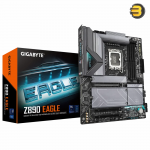 GIGABYTE Z890 EAGLE ATX Motherboard — LGA1851, Intel Z890 Chipset, Supports Intel Core Ultra CPUs, 4x DDR5 9200MT/s (256GB), 4x M.2 (PCIe 5.0/4.0), PCIe 5.0 x16, Wi-Fi 7, 2.5GbE LAN, USB4 Type-C, DisplayPort 2.1, 7.1ch Audio, EZ-Latch, RGB, Windows 11