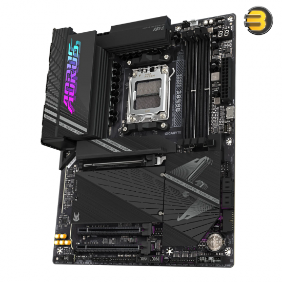 GIGABYTE B650E AORUS PRO X USB4 Motherboard - Supports AMD AM5 CPUs, 16+2+2 Digital VRM, up to 8000MHz DDR5 (OC), 4xPCIe 5.0 M2, Wi-Fi 7, 2.5GbE LAN, USB 3.2 Gen 2 2x2