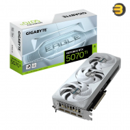 GIGABYTE GeForce RTX 5070 Ti EAGLE OC ICE SFF 16G – Blackwell Architecture, 16GB GDDR7 256-bit, 2542MHz Boost Clock, WINDFORCE Cooling, Hawk Fan, RGB Lighting, SFF-Ready, Dual BIOS, Reinforced Structure, DLSS 4 Support
