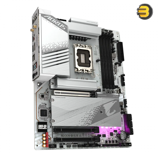 Gigabyte Z790 AORUS ELITE AX ICE Motherboard — Supports Intel Core 13th CPUs, 16+1+2 Phases Digital VRM, up to 7600MHz DDR5, 4xPCIe 4.0 M.2, Wi-Fi 6E, 2.5GbE LAN, USB 3.2 Gen 2