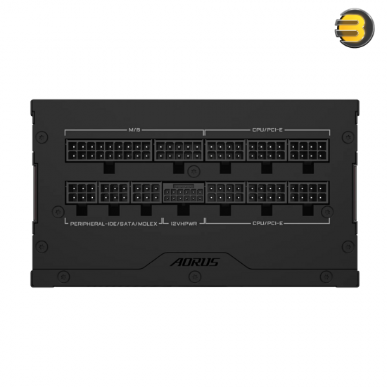 AORUS ELITE P1000W 80+ Platinum Full Modular PCIe 5.0 — ATX 3.0 and PCIe Gen 5.0, 80 PLUS Platinum, 100% Japanese capacitors, Compact design - GP-AE1000PM PG5