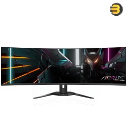 AORUS CO49DQ 49″ QD-OLED Super Ultrawide Gaming Monitor – 5120×1440 (32:9), 144 Hz, 0.03 ms, 1800R Curvature