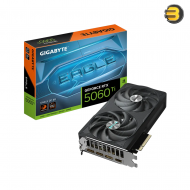 Gigabyte GeForce RTX 5060 Ti EAGLE OC 8GB GDDR7 128-bit — PCIe 5.0 x8, 2617 MHz boost clock, 4608 CUDA cores, WINDFORCE 2X cooling with twin 100mm axial fans, 2-slot design, 1x HDMI 2.1b, 3x DisplayPort 2.1b, max resolution 7680x4320, SFF-ready