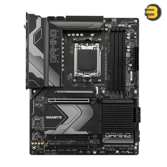 GIGABYTE X670 GAMING X AX V2 AM5 ATX AMD Motherboard, AMD X670 Chipset, 4x DDR5 DIMM Slots, 192GB Maximum Memory, 3x M.2 Slots, PCI Express 5.0 x4, HDMI, Black | X670-GAMING-X-AX-V2