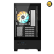 GIGABYTE C201 PANORAMIC Mid-Tower PC Case Black GIGABYTE C201 PANORAMIC mid-tower PC case with panoramic tempered glass design, reverse-blade ARGB fans and compact layout