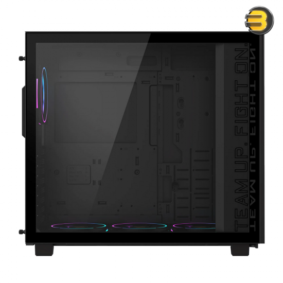 GIGABYTE AORUS C400 GLASS 4 ARGB PWM FANS — Optimized Vertical Airflow, ATX Motherboard, RGB Fusion with ARGB Connector Hub, Vertical GPU Installation, Tempered Glass Side Panel, USB 3.0 x2 and USB 3.2 Gen2 Type-C x1 on I/O panel