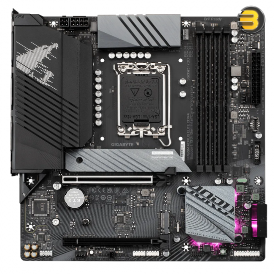 GIGABYTE B760M AORUS ELITE DDR4 — Intel Core 14th/ 13th /12th, 2*PCIe 4.0 x4 M.2 Connectors, 2.5GbE LAN, Smart Fan 6, Q-Flash Plus