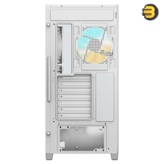 GIGABYTE C500 PANORAMIC STEALTH ICE 4 ARGB FANS — Panoramic Tempered Glass, Optimized Airflow, RGB Fusion with ARGB Connector Hub, Vertical GPU Installation, USB 3.0 x2 and USB 3.2 Gen2 Type-C x1 on I/O panel