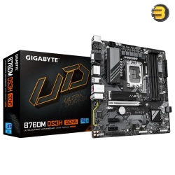 GIGABYTE B760M DS3H GEN5 M-ATX Motherboard Intel LGA1700 Socket Intel B760 Chipset — Supports 14th/13th Gen Intel Core CPUs