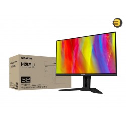 GIGABYTE M32U 32" 3840 x 2160 4K 144Hz Adaptive Sync Compatible, SS IPS, 1ms (MPRT), 1x Display Port 1.4, 2x HDMI 2.1, 2x USB 3.0, 1x USB Type C Height Adjust VESA Gaming Monitor