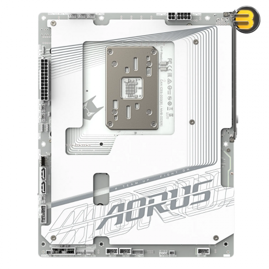 GIGABYTE B850 AORUS STEALTH ICE ATX AM5 DDR5 Motherboard — Wi‑Fi 7, PCIe 5.0 x16, PCIe 5.0 M.2, multiple M.2 slots with Thermal Guard, 2.5GbE LAN, USB‑C 20Gbps, Q‑Flash Plus, stealth cable‑routing design