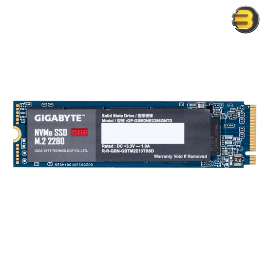 Gigabyte NVMe 1.3/ M.2/ PCIe 3.0x4/ 256GB SSD - GP-GSM2NE3256GNTD