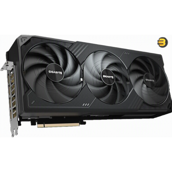 GIGABYTE GeForce RTX 5090 32GB GDDR7 WINDFORCE OC GIGABYTE GeForce RTX 5090 32GB GDDR7 WINDFORCE OC graphics card with triple-fan cooling and metal backplate