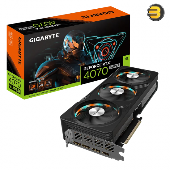 GIGABYTE RTX 4070 SUPER GAMING OC 12G Graphics Card— 3x WINDFORCE Fans, 12GB 192-bit GDDR6X - GV-N407SGAMING OC-12GD