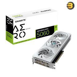 GIGABYTE GeForce RTX 5060 AERO OC 8GB Graphics Card GV-N5060AERO OC-8GD — NVIDIA Blackwell Architecture, 3840 CUDA Cores, 8GB GDDR7 128-bit Memory