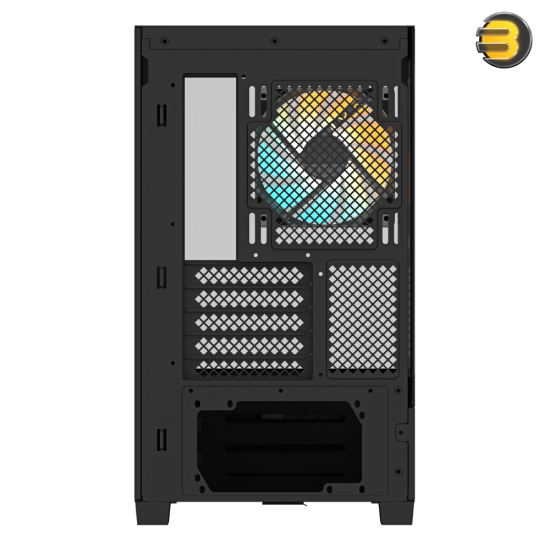 GIGABYTE C201 PANORAMIC Mid-Tower PC Case Black GIGABYTE C201 PANORAMIC mid-tower PC case with panoramic tempered glass design, reverse-blade ARGB fans and compact layout