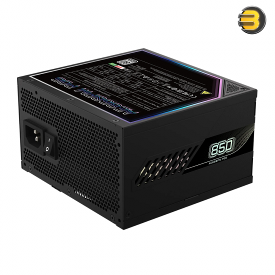 GIGABYTE AORUS ELITE P850W 80+ Platinum Modular Power Supply – 850W Output, ATX 3.0 & PCIe 5.0 Ready, Fully Modular Cables, 100% Japanese Capacitors, 120 mm FDB Fan, High-Performance Design (GP-AE850PM PG5)