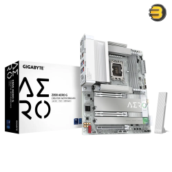 Gigabyte Z890 AERO G ATX Motherboard for Intel Core Ultra Series 2 — LGA 1851, DDR5-9200 (OC) Support, PCIe 5.0 x16 Dual Slots, 5x M.2 PCIe Gen4/5, Thunderbolt 4, Wi-Fi 7, Dual 2.5 GbE LAN, Advanced VRM & Thermal Design