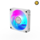 AORUS EZ CHAIN FAN 120 ICE – 120mm ARGB fan with DIY-friendly slide-in daisy-chain design, optimized blades for high airflow & low noise, universal RPM control, supports AORUS WATERFORCE RGB sync