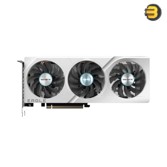 GIGABYTE GeForce RTX 4060 EAGLE OC ICE 8G Graphics Card — 3x WINDFORCE Fans, 8GB 128-bit GDDR6, GV-N4060EAGLEOC ICE-8GD Video Card