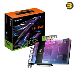 GIGABYTE AORUS GeForce RTX 5090 XTREME Waterforce WB Graphics Card, 32GB GDDR7 512-Bit Memory, 2655 MHz Core Clock, 21760 CUDA Cores, 28 Gbps Memory Speed, PCI Express 5.0