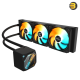 GIGABYTE GAMING 360 AIO Liquid CPU Cooler Black GIGABYTE GAMING 360 All-In-One liquid CPU cooler with 3x 120mm ARGB fans, copper cold plate and aluminum radiator