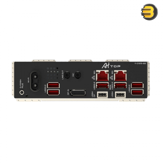 GIGABYTE TRX50 AI TOP E‑ATX sTR5 motherboard (AMD TRX50) — supports Ryzen Threadripper 7000/PRO 7000WX, 8‑channel DDR5 RDIMM up to 2TB, 4× PCIe 5.0 x16, 4× M.2 PCIe 5.0 x4, dual USB4 Type‑C, dual 10GbE LAN, Wi‑Fi 7/BT 5.3