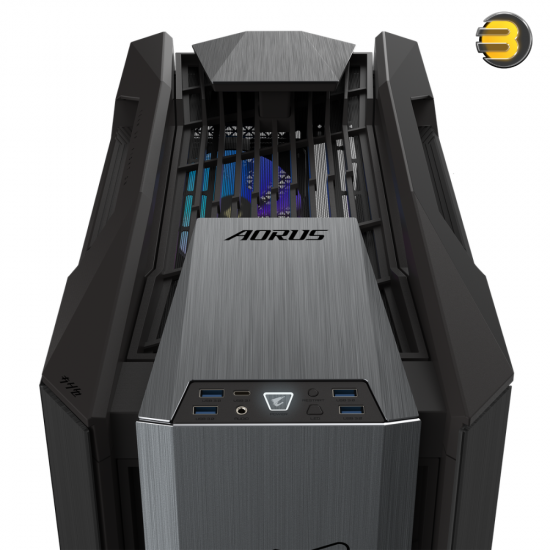 GIGABYTE AORUS C601 GLASS Mid-Tower PC Case Black GIGABYTE AORUS C601 GLASS mid-tower PC case with tempered glass side panel, 4x 140mm ARGB PWM fans and aluminum construction