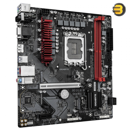 GIGABYTE B760M GAMING AC DDR4 GEN5 Micro-ATX Motherboard Intel LGA1700 Socket Intel B760 Chipset — Supports 14th/13th/12th Gen Intel Core CPUs, 2x DDR4 DIMM up to 64GB 5333(OC) MT/s, PCIe 4.0 x16, 2x M.2 PCIe 4.0 Slots, 2.5GbE LAN, Wi-Fi 802.11ac, Bluetoo