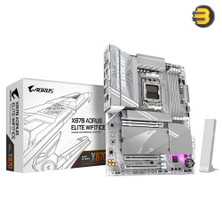 Gigabyte X870 AORUS ELITE WIFI7 ICE - AMD AM5 Motherboard - Digital Twin 16+2+2 VRM - Dual Channel DDR5 with AMD EXPO Support - Wi-Fi 7 & 2.5GbE LAN - 4× M.2 (3× PCIe 5.0 x4) - EZ-Latch Plus & EZ-Latch Click Design