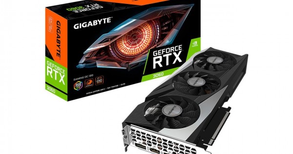 GIGABYTE RTX 3060 GAMING OC 12G Graphics Card, x WINDFORCE Fans
