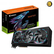 AORUS GeForce RTX 5070 Ti MASTER 16G – Blackwell Architecture, 16GB GDDR7 256-bit, 2670MHz Boost Clock, WINDFORCE Cooling, Hawk Fan, LCD Edge View, RGB Halo, Dual BIOS, Reinforced Structure, DLSS 4 Support