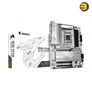 GIGABYTE B650 AORUS Elite AX ICE — AM5, LGA 1718, AMD, B650, ATX, DDR5, Triple M.2, PCIe 5.0, USB 3.2 Gen2X2 Type-C, WiFi 6E/ 2.5GbE LAN, Snow White, EZ-Latch