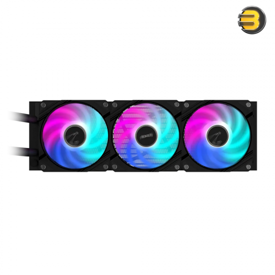 GIGABYTE AORUS WATERFORCE II 360 All-in-One Liquid CPU Cooler – 360 mm Radiator, 3×120 mm ARGB Fans, Daisy-Chain Mag Fan Design, Intel LGA115x/1200/1700/1851 & AMD AM4/AM5 Compatible, Adjustable 330° Water-block, High-Performance Cooling
