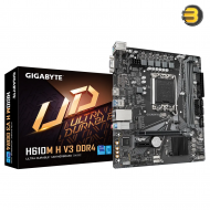 Gigabyte H610M H V3 DDR4 Motherboard — Supports Intel Core 14th CPUs, 4+1+1 Hybrid Phases Digital VRM, up to 3200MHz DDR4, 1xPCIe 3.0 M.2, GbE LAN, USB 3.2 Gen 1