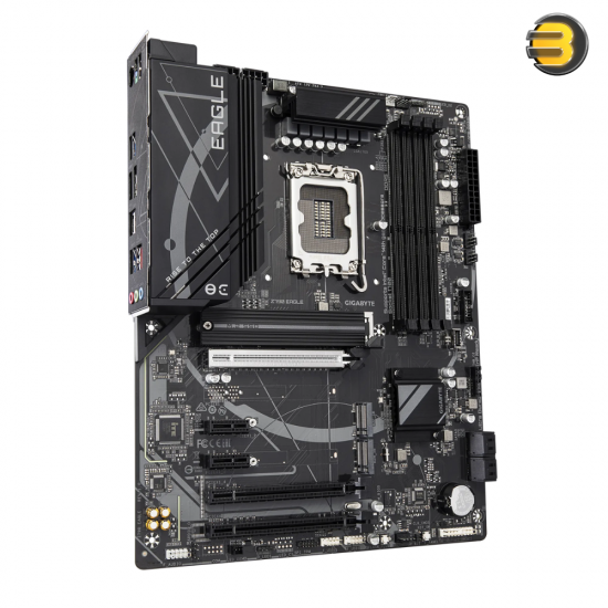 GIGABYTE Z790 EAGLE ATX LGA1700 motherboard Intel Z790 DDR5 — PCIe 5.0 x16, 3× M.2 PCIe 4.0, 2.5GbE LAN, HDMI & DP, rear USB‑C 10Gb/s, Smart Fan 6, Q‑Flash Plus — supports 14th/13th/12th Gen Core; dual‑channel up to 192GB; EZ‑Latch, M.2 Thermal Guard GIGABYTE Z790 EAGLE ATX LGA1700 motherboard Intel Z790 DDR5 — PCIe 5.0 x16, 3× M.2 PCIe 4.0, 2.5GbE LAN, HDMI & DP, rear USB‑C 10Gb/s, Smart Fan 6, Q‑Flash Plus — supports 14th/13th/12th Gen Core; dual‑channel up to 192GB; EZ‑Latch, M.2 Thermal Guard